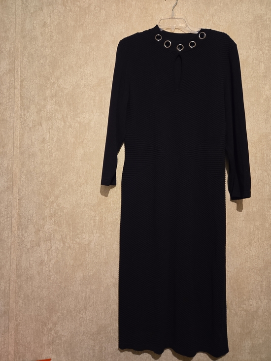 torrid Dresses & Skirts - torrid Black Long-Sleeve Midi Dress with Grommet Detail